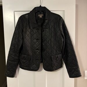 Kenar Quilted Black Leather Jacket